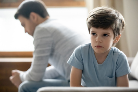 father and son upset with each other